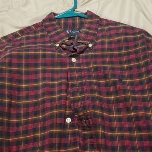 Green and Red Polo Button Down